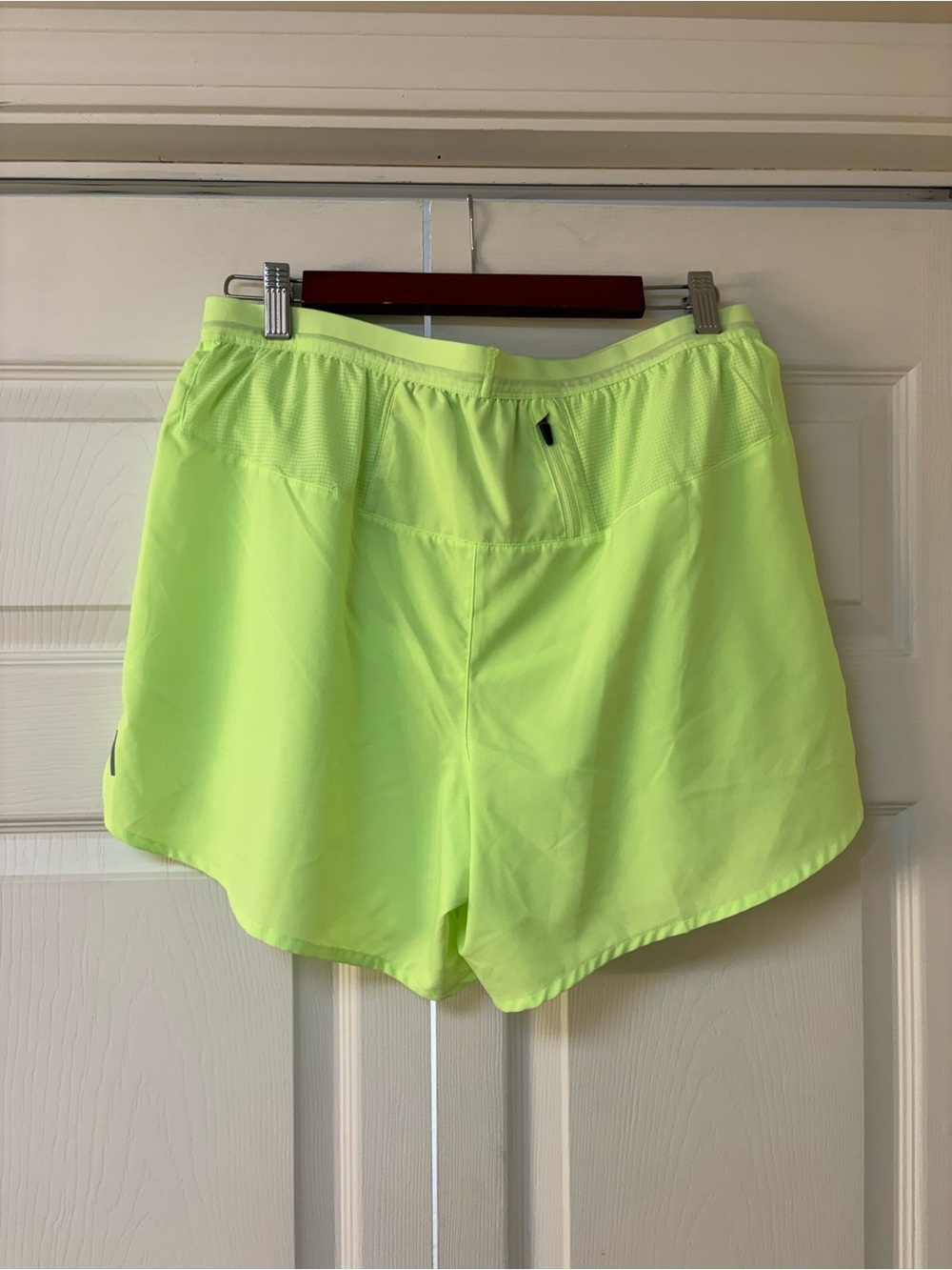 Nike Women's Neon Yellow Dri-FIT Running Shorts - Picture 4 of 6